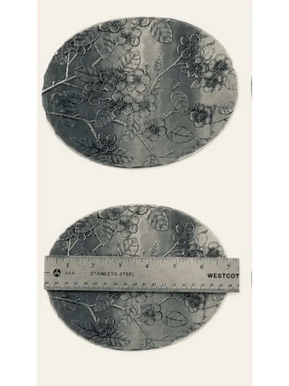Wendell August Forge Trivets Dogwood Blossom Aluminum Oval 9.25